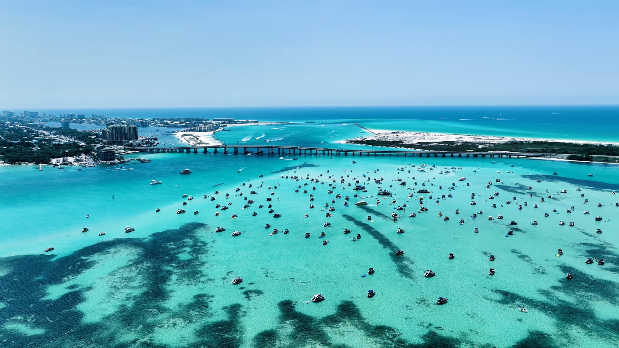 Aerial view of Crab Island