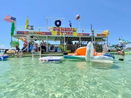 Floating General Store vendor at Crab Island